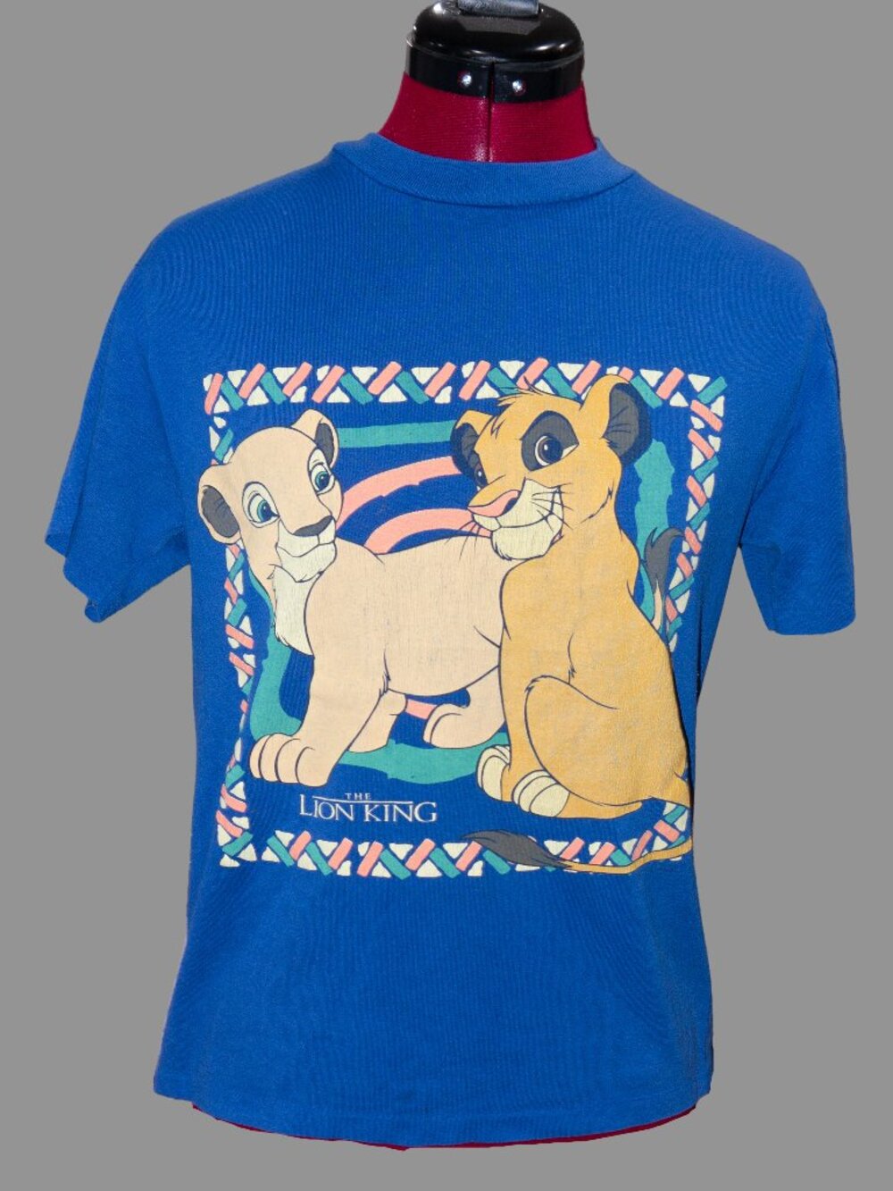 Vintage 90s Disney Lion King Simba Nala T-Shirt Made USA All Pro